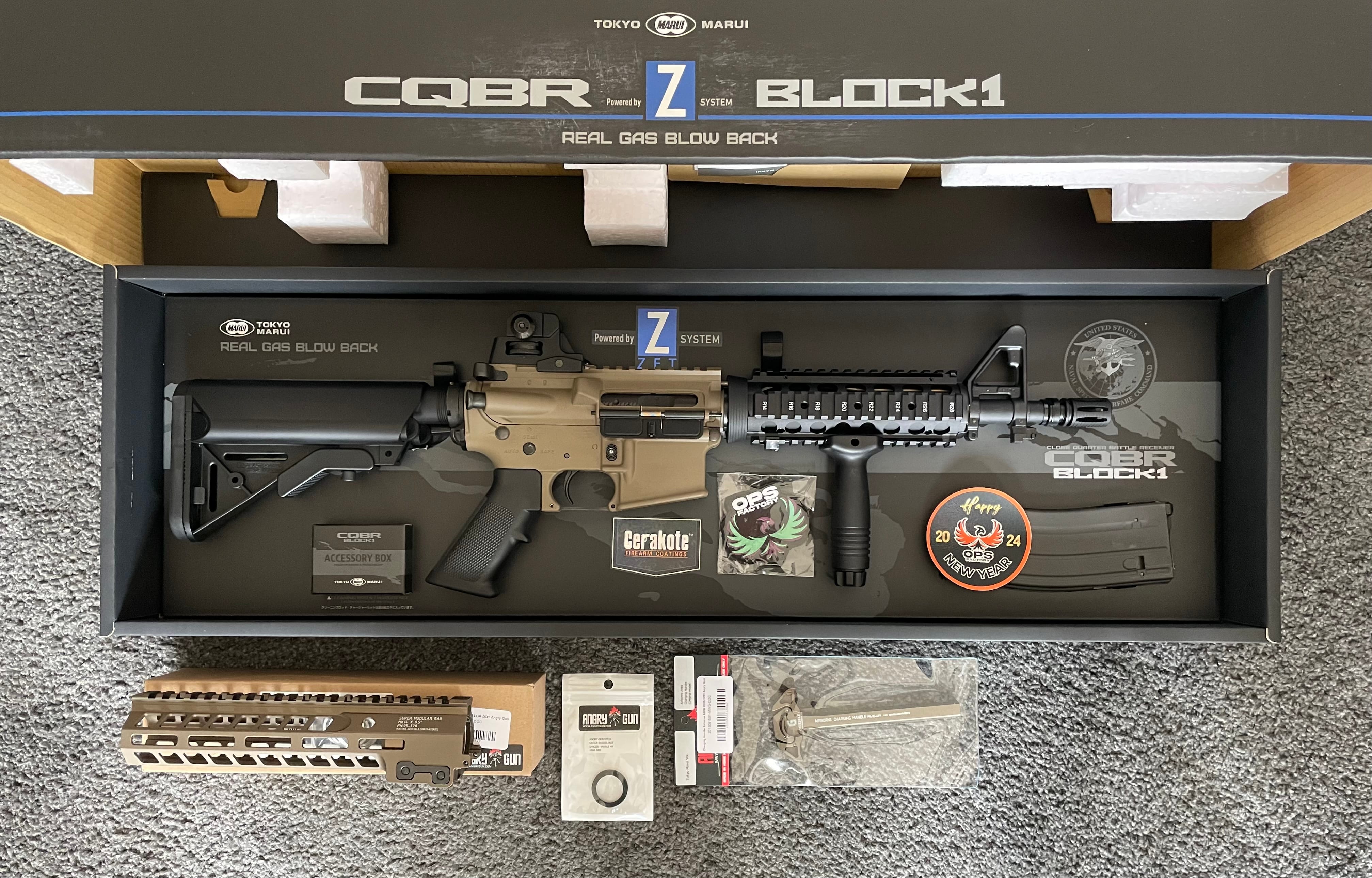 Réplique M4A1 MWS CQBR BLOCK 1 Tokyo Marui GBBR FDE Cerakote - Photo 3